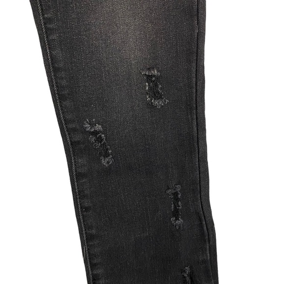 Almost Famous The Must Have Mid Rise Ankle Stretch Distressed Fringe Juniors 3 - Picture 8 of 16